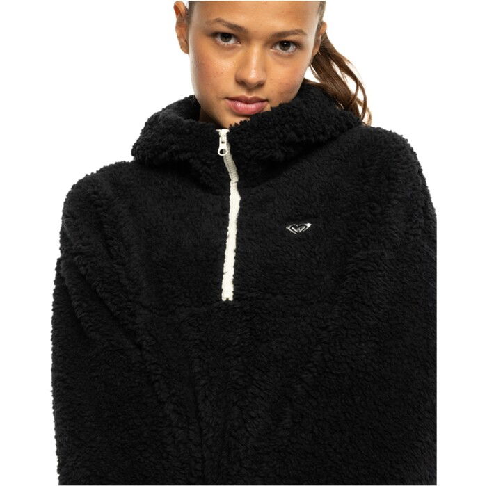 2024 Roxy Frauen Waves Of Warmth Sherpa Hoodie ERJPF03184 - True Black